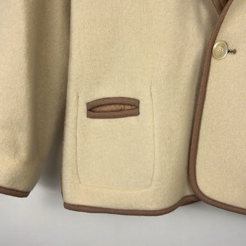 Turnaround by Cuddlecoat wool jacket reversible brown and cream M - Picture 6 of 15